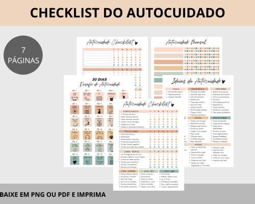 check autocuidado pastel